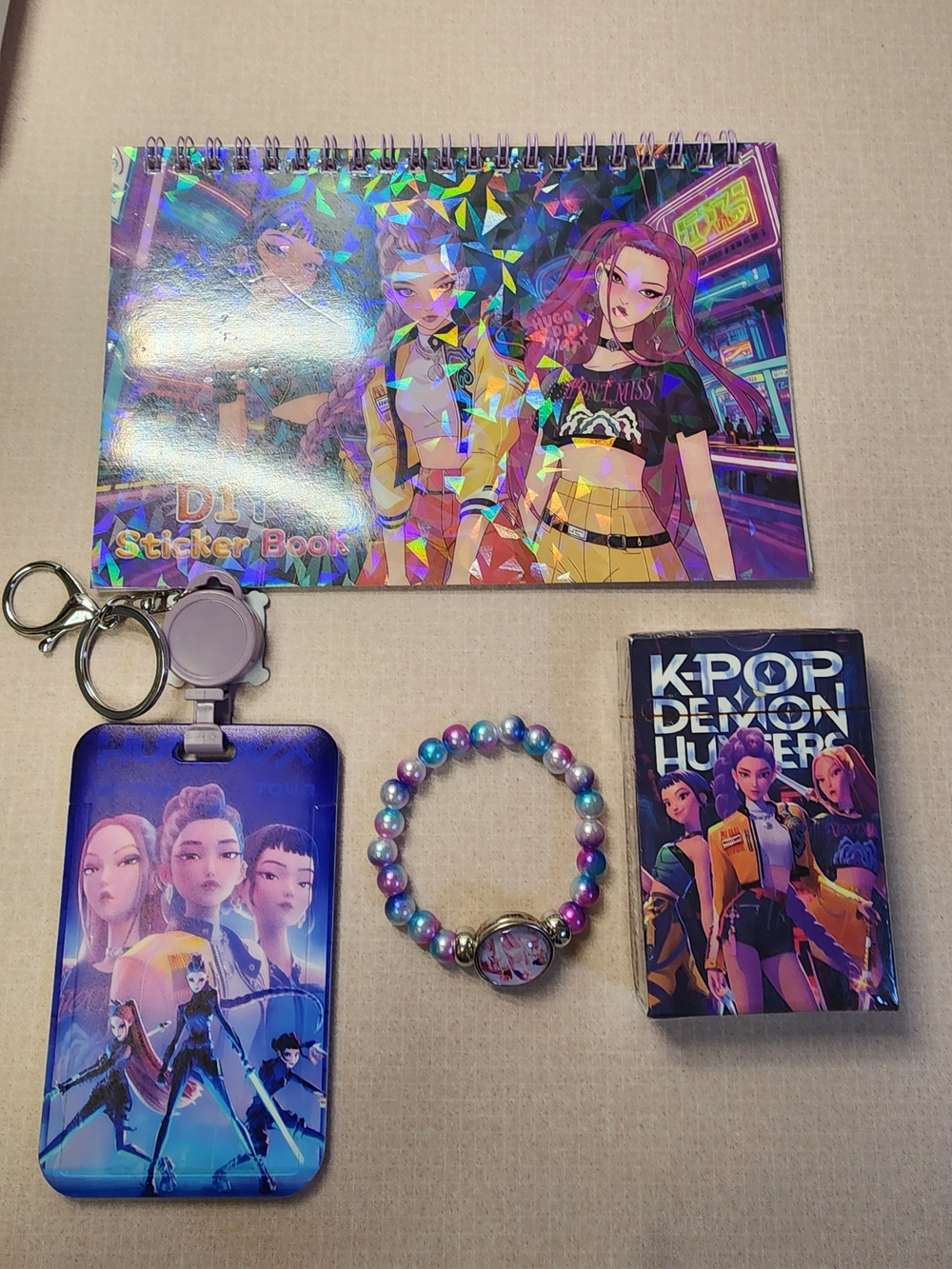 Holographic K-Pop Demon Hunters Sticker Book & Accessories Set -